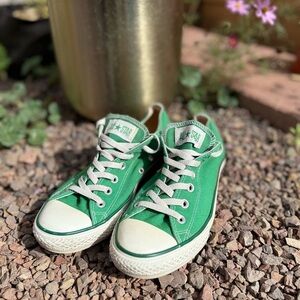 Converse Green Canvas Sneakers
